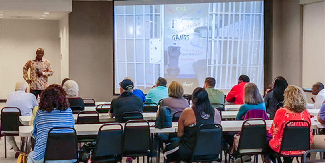 Chief Sparks holds a Town Hall Meeting